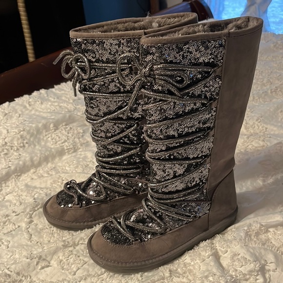 Justice Shoes Justice Tall Sequin Boots Size 5 Poshmark